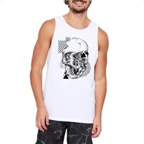 Camiseta Regata Geometric Skull Caveira