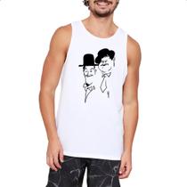 Camiseta Regata Gordo e o magro linear art Camiseta Regata Gordo e o magro linear art