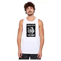 Camiseta Regata Gospel Jesus esta voltando Leao Camiseta Regata Gospel Jesus esta voltando Leao