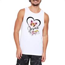 Camiseta Regata Gospel Jesus me amou primeiro Camiseta Regata Gospel Jesus me amou primeiro