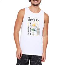 Camiseta Regata Gospel Jesus o vencedor