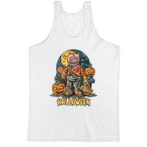 Camiseta Regata Halloween pumpkin cemiterio