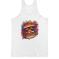 Camiseta Regata Hambuger exagerado splash