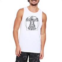 Camiseta Regata Homem Vitruviano Vinho