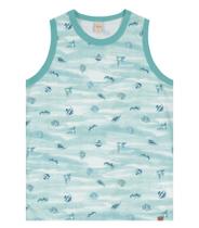 Camiseta Regata Infantil Bebê Menino em Cotton Leve Trick Nick: Verde 2