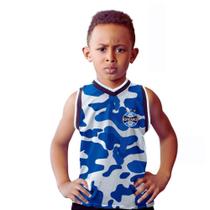 Camiseta Regata Infantil Grêmio Basket Camuflada Oficial