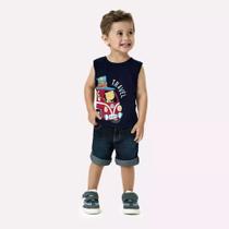 Camiseta Regata Infantil Menino em Algodão Kyly