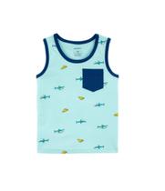 Camiseta Regata Infantil Menino Tubarão Carter's