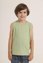 Camiseta Regata Infantil Verde Banana Danger Camiseta Regata Infantil Verde Banana Danger