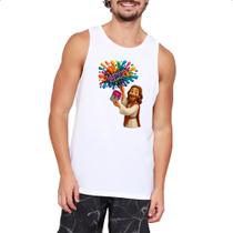Camiseta Regata Jesus Escrevendo Familia Ramos