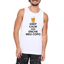 Camiseta Regata Keep Calm and Enche meu copo
