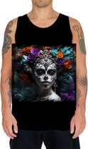 Camiseta Regata La Catrina Mexicana Dama Esqueleto 3