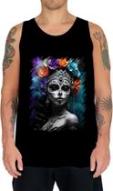 Camiseta Regata La Catrina Mexicana Dama Esqueleto 5