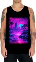 Camiseta Regata Landscape Futuro Vaporwave 8 Camiseta Regata Landscape Futuro Vaporwave 8