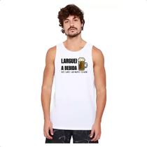 Camiseta Regata Larguei a bebida nao lembro