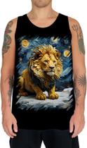 Camiseta Regata Leão Noite Estrelada Van Gogh 4 Camiseta Regata Leão Noite Estrelada Van Gogh 4