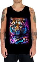 Camiseta Regata Leopardo Ondas Magnéticas Vibrante 12