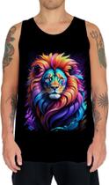 Camiseta Regata Leopardo Ondas Magnéticas Vibrante 8