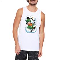 Camiseta Regata Leprechaun cheio de sorte Camiseta Regata Leprechaun cheio de sorte