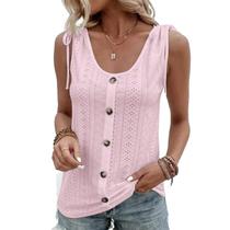 Camiseta regata LIZALIG com decote em V, sexy, casual, solta, rosa sólido, feminina