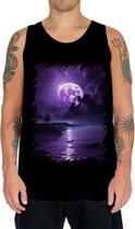 Camiseta Regata Lua Púrpura Luar Roxo Moon Lunar 10