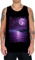 Camiseta Regata Lua Púrpura Luar Roxo Moon Lunar 12