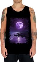 Camiseta Regata Lua Púrpura Luar Roxo Moon Lunar 8