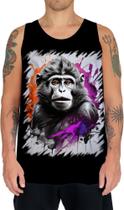 Camiseta Regata Macaco Monkey Ilustrado Vetor 7 Camiseta Regata Macaco Monkey Ilustrado Vetor 7