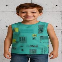 Camiseta Regata Machão Juvenil Menino Teen Estampada Verde Camiseta Regata Machão Juvenil Menino Teen Estampada Verde