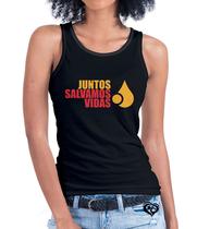 Camiseta regata Maio Amarelo FEMININA Juntos Salvamos Adulto