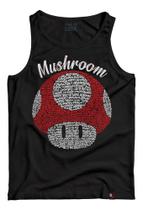 Camiseta Regata Mario Bros Cogumelo Retrô Clássico Anos 80