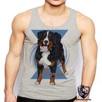 Camiseta Regata Masculina Bernese Cachorro Dog Cao Camiseta Regata Masculina Bernese Cachorro Dog Cao