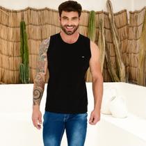 Camiseta Regata Masculina Black Cotton Com Estilo Hot Verão