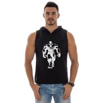 Camiseta Regata Masculina Capuz Machão Academia Treino Estampa Personagem