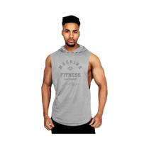 Camiseta Regata Masculina Com Capuz, Ajuste Musculoso, Algodão, Sem Mangas, Para Academia, Verão,