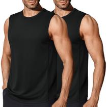 Camiseta regata masculina COOFANDY Workout Muscle Dry Fit Fitness preta Camiseta regata masculina COOFANDY Workout Muscle Dry Fit Fitness preta