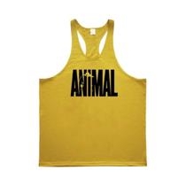 Camiseta Regata Masculina De Algodão Com Estampa De Letras E Animais Para Musculação E Fitness