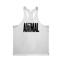 Camiseta Regata Masculina De Algodão Com Estampa De Letras E Animais Para Musculação E Fitness