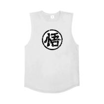Camiseta Regata Masculina De Algodão Com Estampa Divertida De Anime Japonês Wu Font Para Academia E
