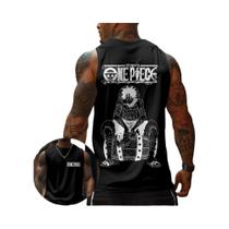 Camiseta Regata Masculina De Algodão Solta Com Estampa De Anime Luffy, Moda De Verão Para Academia