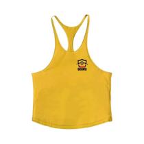 Camiseta Regata Masculina De Alto Desempenho Y-Back Em Tecido De Algodão Fresco Para Academia E