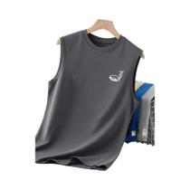 Camiseta Regata Masculina De Verão Respirável Com Estampa De Baleia Confortável Para Fitness E