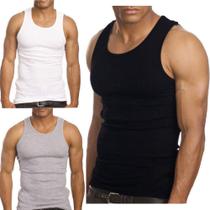 Camiseta Regata Masculina Falari Slim Muscle Fit 3 Unidades Camiseta Regata Masculina Falari Slim Muscle Fit 3 Unidades