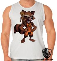 Camiseta Regata Masculina Groot Rocket Guardioes Galaxia
