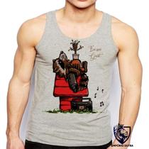 Camiseta Regata Masculina Guardioes Da Galaxia Rocket Groot Snoopy