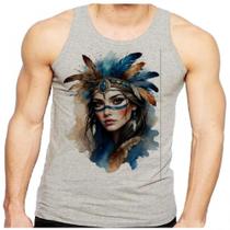 Camiseta Regata Masculina India Indigena Apache America Camiseta Regata Masculina India Indigena Apache America