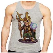 Camiseta Regata Masculina Loki Vilao Vingadores E Thor