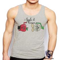 Camiseta Regata Masculina Maca E Cebola Desenho Animado