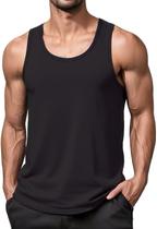 Camiseta regata masculina MAGNIVIT, casual, de verão, de secagem rápida, preta