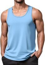 Camiseta regata masculina MAGNIVIT Work Out Basketball Soccer azul